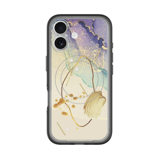 スリムプロテクションプレミアムケース with MagSafe［ Marble Nuance Painting Purple ］