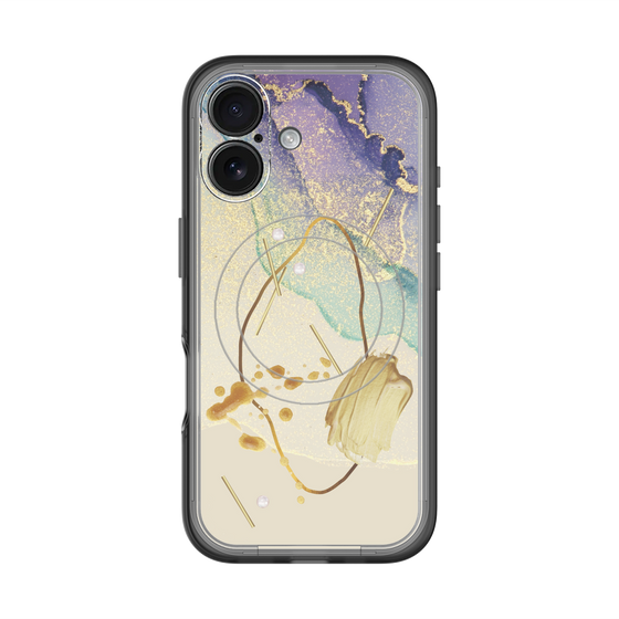 スリムプロテクションプレミアムケース with MagSafe［ Marble Nuance Painting Purple ］