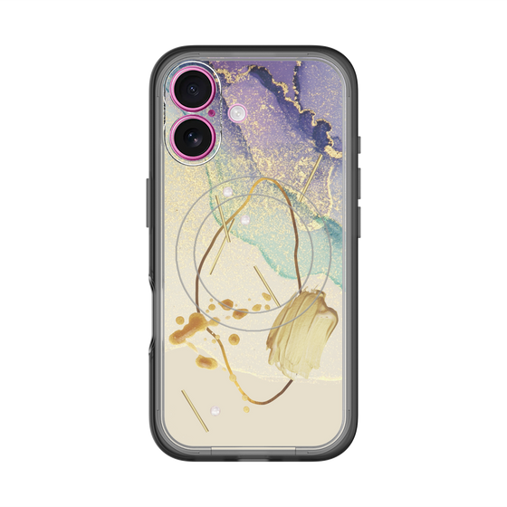 スリムプロテクションプレミアムケース with MagSafe［ Marble Nuance Painting Purple ］
