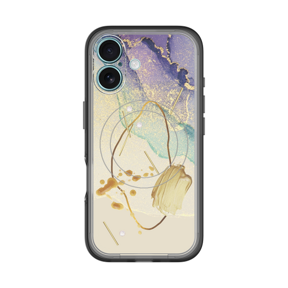 スリムプロテクションプレミアムケース with MagSafe［ Marble Nuance Painting Purple ］