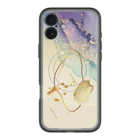 スリムプロテクションプレミアムケース with MagSafe［ Marble Nuance Painting Purple ］