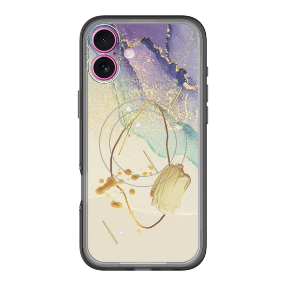 スリムプロテクションプレミアムケース with MagSafe［ Marble Nuance Painting Purple ］