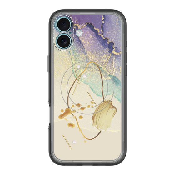 スリムプロテクションプレミアムケース with MagSafe［ Marble Nuance Painting Purple ］