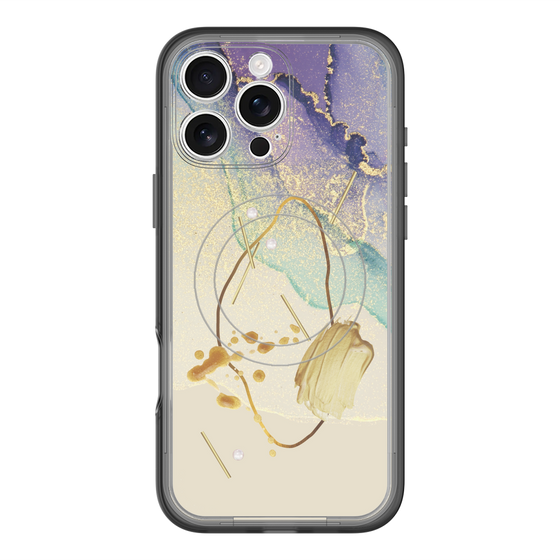 スリムプロテクションプレミアムケース with MagSafe［ Marble Nuance Painting Purple ］