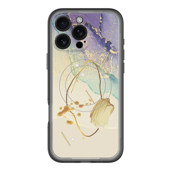 スリムプロテクションプレミアムケース with MagSafe［ Marble Nuance Painting Purple ］