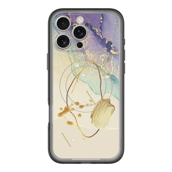 スリムプロテクションプレミアムケース with MagSafe［ Marble Nuance Painting Purple ］
