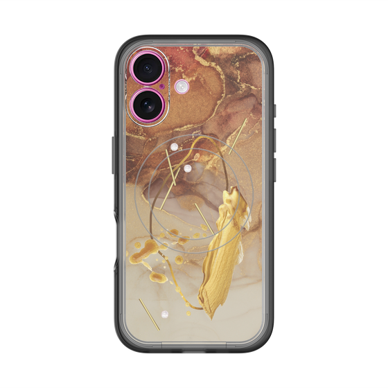 スリムプロテクションプレミアムケース with MagSafe［ Marble Nuance Painting Brown ］