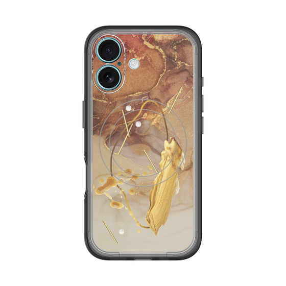 スリムプロテクションプレミアムケース with MagSafe［ Marble Nuance Painting Brown ］