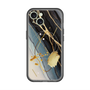 スリムプロテクションプレミアムケース with MagSafe［ Marble Nuance Painting Black ］