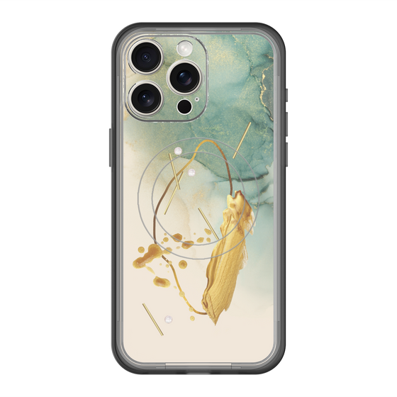 スリムプロテクションプレミアムケース with MagSafe［ Marble Nuance Painting Green ］