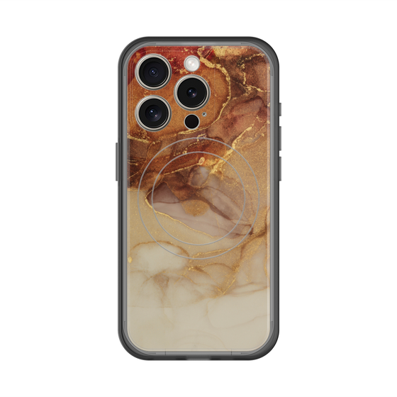 スリムプロテクションプレミアムケース with MagSafe［ Marble Brown ］