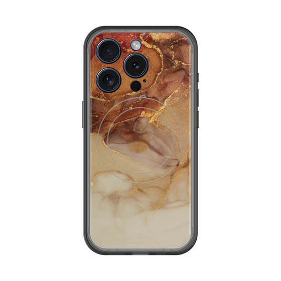 スリムプロテクションプレミアムケース with MagSafe［ Marble Brown ］