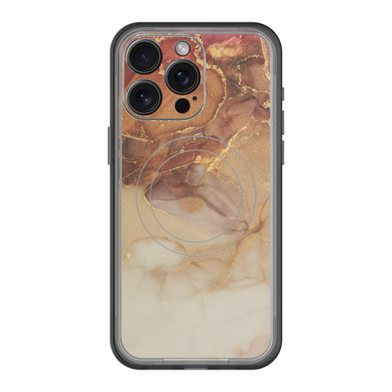 スリムプロテクションプレミアムケース with MagSafe［ Marble Brown ］