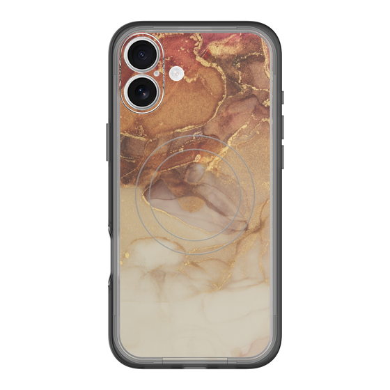 スリムプロテクションプレミアムケース with MagSafe［ Marble Brown ］