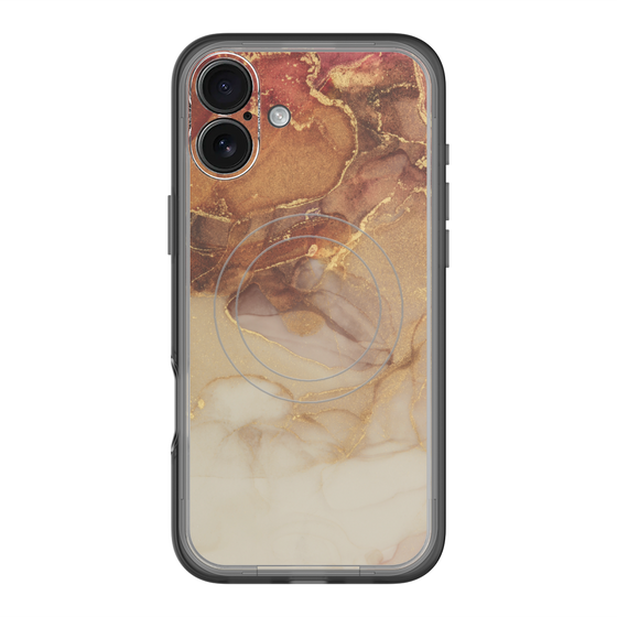 スリムプロテクションプレミアムケース with MagSafe［ Marble Brown ］