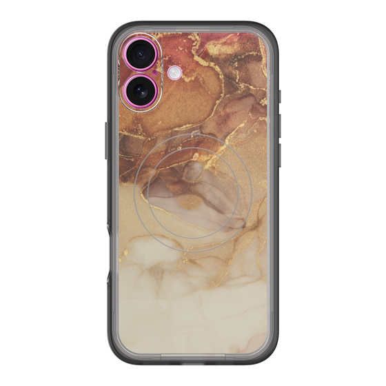 スリムプロテクションプレミアムケース with MagSafe［ Marble Brown ］