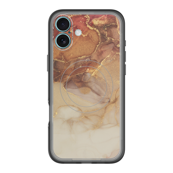 スリムプロテクションプレミアムケース with MagSafe［ Marble Brown ］