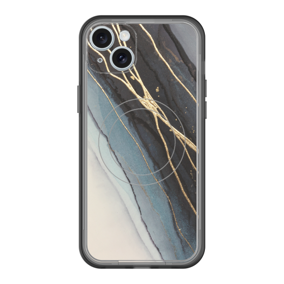 スリムプロテクションプレミアムケース with MagSafe［ Marble Black ］
