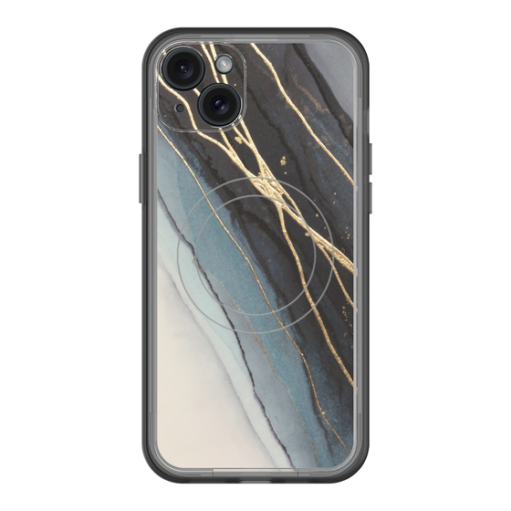 スリムプロテクションプレミアムケース with MagSafe［ Marble Black ］