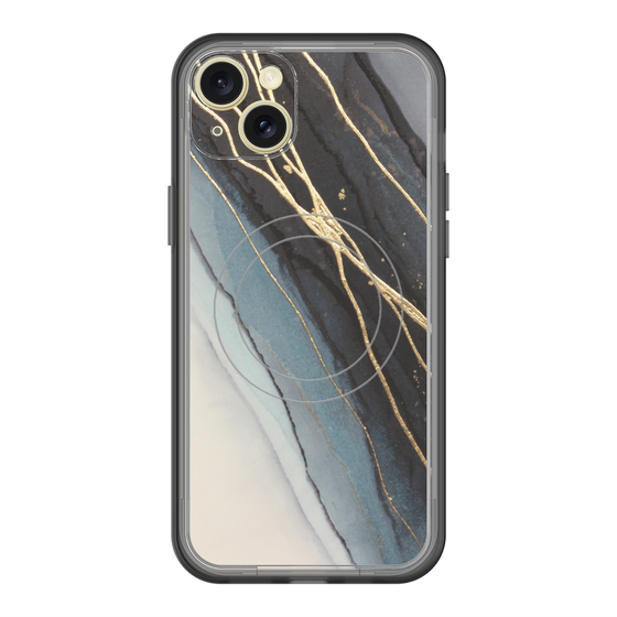 スリムプロテクションプレミアムケース with MagSafe［ Marble Black ］
