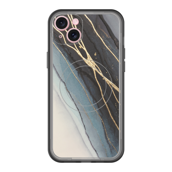 スリムプロテクションプレミアムケース with MagSafe［ Marble Black ］