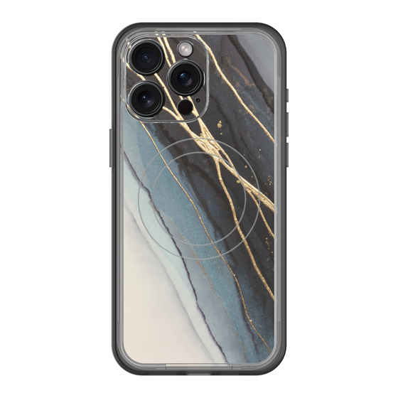 スリムプロテクションプレミアムケース with MagSafe［ Marble Black ］