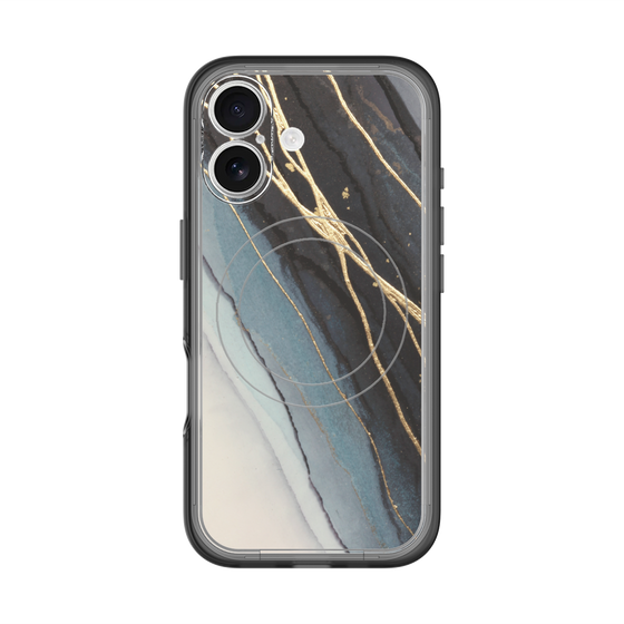 スリムプロテクションプレミアムケース with MagSafe［ Marble Black ］