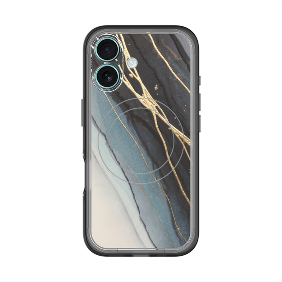 スリムプロテクションプレミアムケース with MagSafe［ Marble Black ］