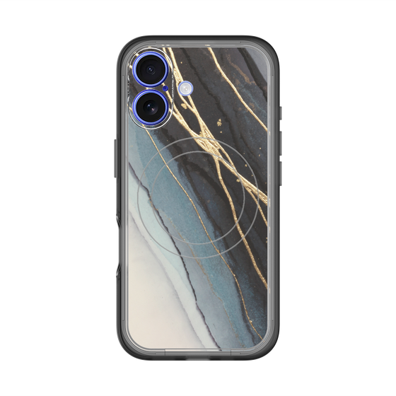 スリムプロテクションプレミアムケース with MagSafe［ Marble Black ］