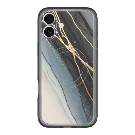 スリムプロテクションプレミアムケース with MagSafe［ Marble Black ］