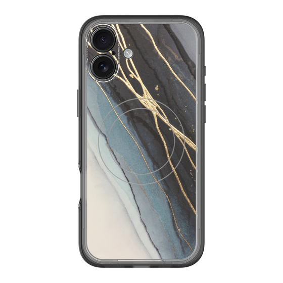 スリムプロテクションプレミアムケース with MagSafe［ Marble Black ］