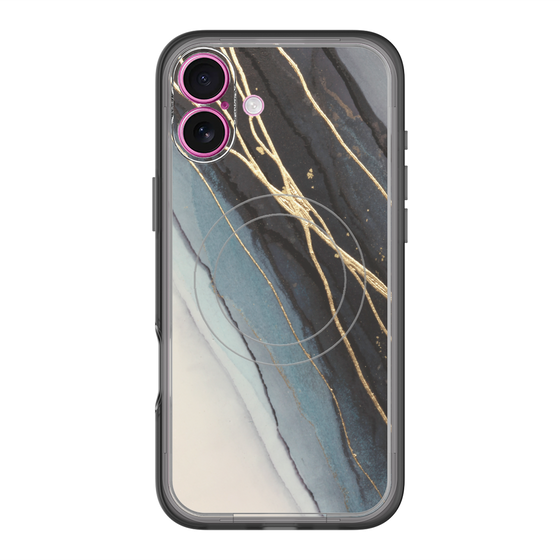スリムプロテクションプレミアムケース with MagSafe［ Marble Black ］