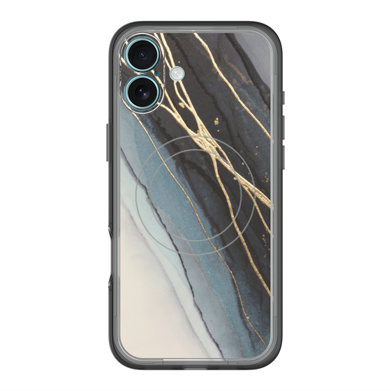 スリムプロテクションプレミアムケース with MagSafe［ Marble Black ］