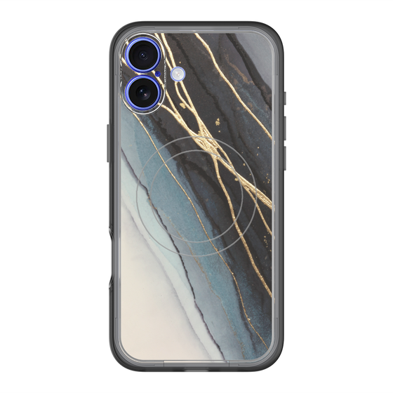 スリムプロテクションプレミアムケース with MagSafe［ Marble Black ］