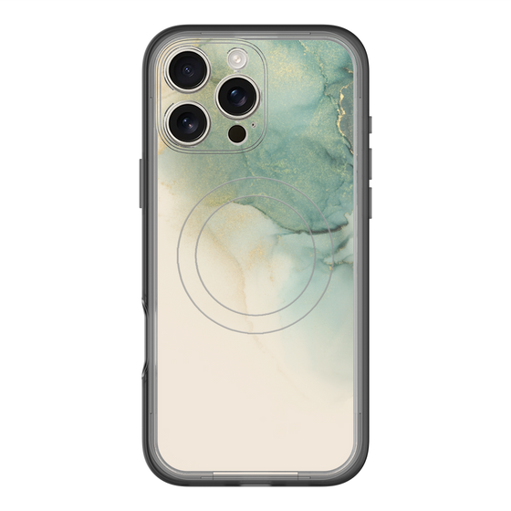 スリムプロテクションプレミアムケース with MagSafe［ Marble Green ］
