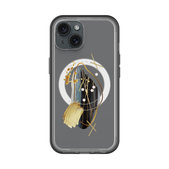 スリムプロテクションプレミアムケース with MagSafe［ Nuance Painting Black ］