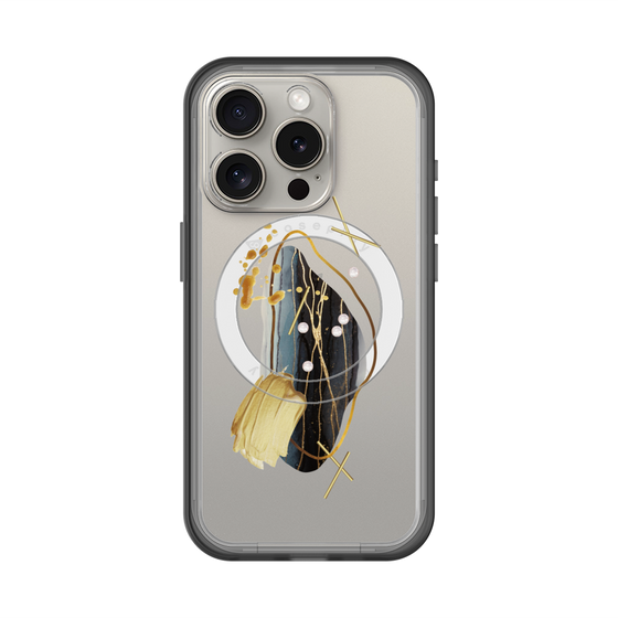 スリムプロテクションプレミアムケース with MagSafe［ Nuance Painting Black ］
