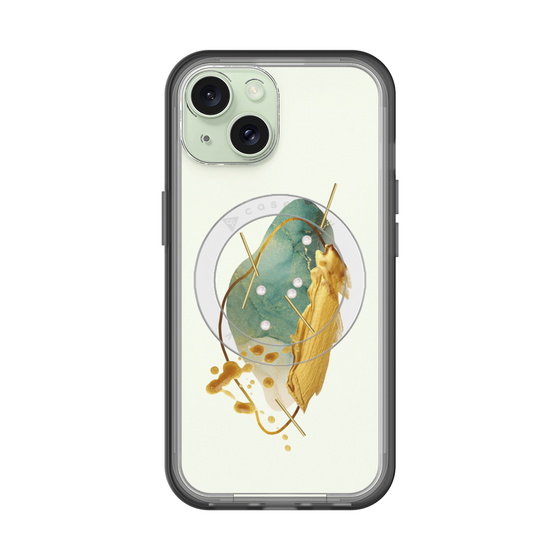 スリムプロテクションプレミアムケース with MagSafe［ Nuance Painting Green ］