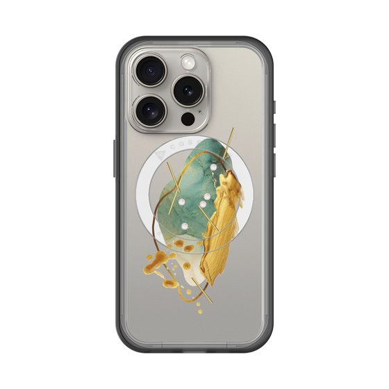 スリムプロテクションプレミアムケース with MagSafe［ Nuance Painting Green ］