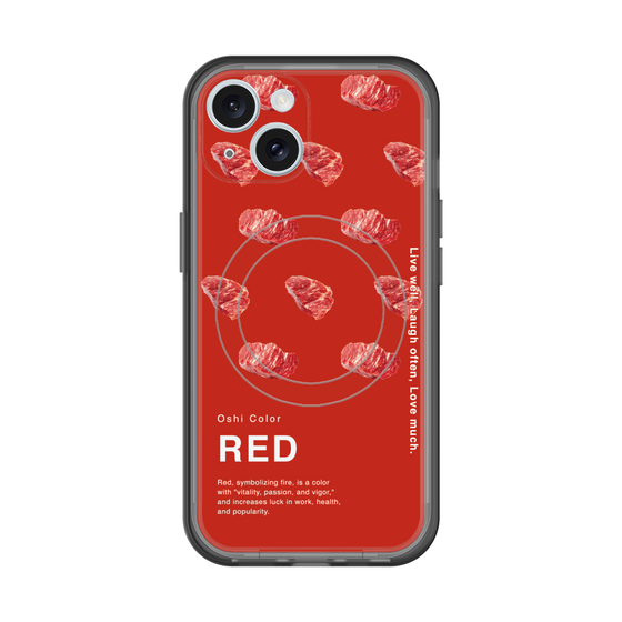 スリムプロテクションプレミアムケース with MagSafe［ RED-Meat ］