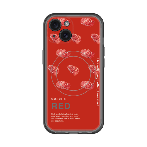 スリムプロテクションプレミアムケース with MagSafe［ RED-Meat ］