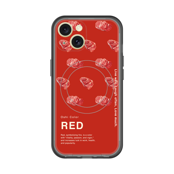スリムプロテクションプレミアムケース with MagSafe［ RED-Meat ］