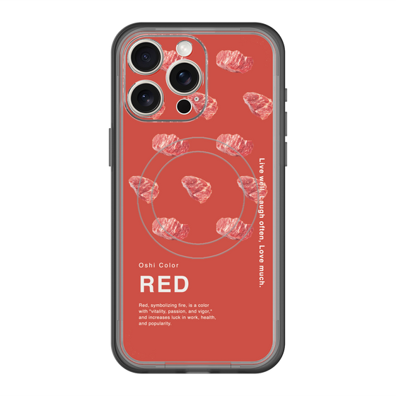 スリムプロテクションプレミアムケース with MagSafe［ RED-Meat ］