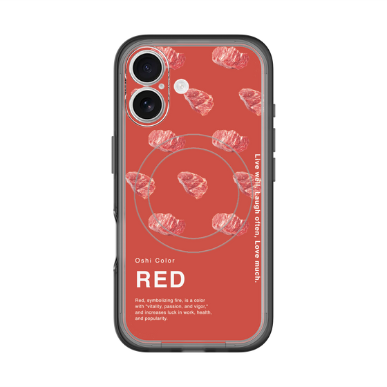 スリムプロテクションプレミアムケース with MagSafe［ RED-Meat ］