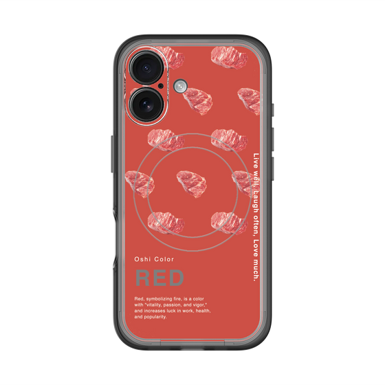 スリムプロテクションプレミアムケース with MagSafe［ RED-Meat ］