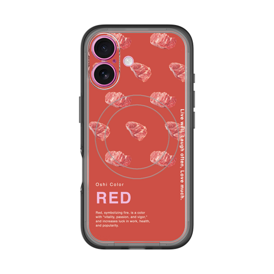 スリムプロテクションプレミアムケース with MagSafe［ RED-Meat ］