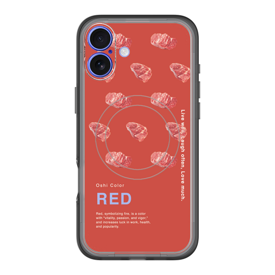 スリムプロテクションプレミアムケース with MagSafe［ RED-Meat ］