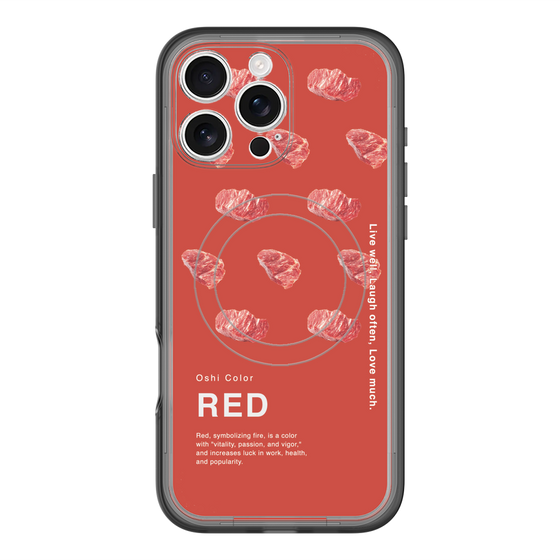 スリムプロテクションプレミアムケース with MagSafe［ RED-Meat ］