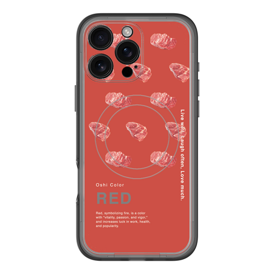 スリムプロテクションプレミアムケース with MagSafe［ RED-Meat ］
