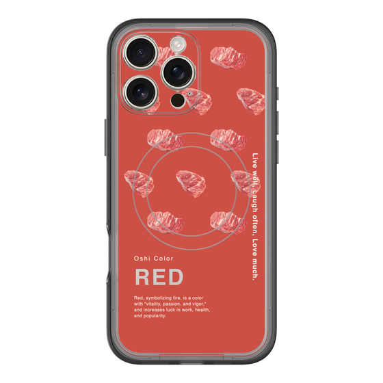 スリムプロテクションプレミアムケース with MagSafe［ RED-Meat ］
